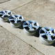 The finished wheels, painted and color sanded!
